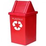 Lixeira Basculante 40 Litros Vermelha - 1