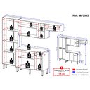 Ver imagem 4 de Cozinha Compacta Pequim 9 Portas Mp2933 Multimóveis Avelã/Preto