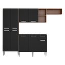 Ver imagem 6 de Cozinha Compacta Pequim 9 Portas Mp2933 Multimóveis Avelã/Preto