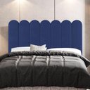 Ver imagem 4 de Cabeceira Cama Box Casal King Size Lana 195cm Suede Azul - Abmaza