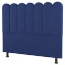 Ver imagem 2 de Cabeceira Cama Box Casal King Size Lana 195cm Suede Azul - Abmaza