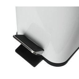 Lixeira Retangular Branca com Pedal e Balde 5 Litros Kala - 3