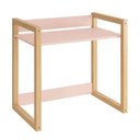 Ver imagem 1 de Mesa Infantil Zoe Rosa Fosco/madeira Natural - Reller Móveis Rosa Fosco/madeira Natural