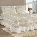 Ver imagem 1 de Kit Colcha Madalene Super King 200 Fios 5 Peças - Bege