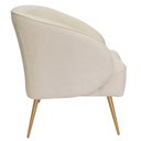 Ver imagem 7 de Poltrona para Sala de Estar Agnes Pés Aço Ouro Fosco Bouclé Off White - Nexta Casa