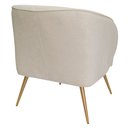 Ver mais imagens de Poltrona para Sala de Estar Agnes Pés Aço Ouro Fosco Bouclé Off White - Nexta Casa