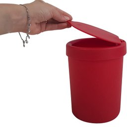 Kit Para Pia Escorredor Dispenser Porta Talher Lixeira 2,5l Vermelho Bold - 7