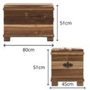 Ver imagem 3 de Baú Decorativo para Sala de Estar Aura C38 Marrom/Castanho Escuro