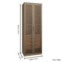 Ver imagem 3 de Guarda Roupa Modulado 02 Portas de Vidro 234cm com Colmeia Setiba