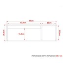 Ver mais imagens de Conjunto de Banheiro Balcão Suspenso Bn3601 S/ Cuba 80cm e Armário C/ Espelho Bn3608 Cor Mármore