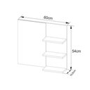 Ver imagem 6 de Conjunto de Banheiro Balcão Suspenso Bn3601 S/ Cuba 80cm e Armário C/ Espelho Bn3608 Cor Mármore