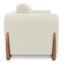 Ver mais imagens de Kit 02 Poltronas Decorativas Living Bloom com Pés de Madeira Bouclê Off White - Desk Design