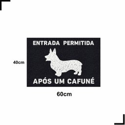 Tapete Capacho Entrada Cafuné Corgi 60x40 Cachoro Pet Rainha - 2
