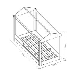 Cama Montessoriana Solteiro Para Colchão de 88x188cm 100% MDF - Crystal - Rosa J&A Móveis - 3