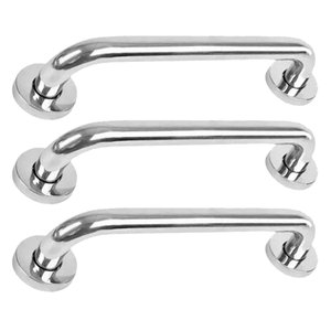 Alça Barra de Apoio Kit 3 Unid Inox 40cm Banheiro Idoso Deficiente Acessibilidade Cadeirante Casa Ap
