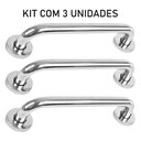 Ver imagem 2 de Alça Barra de Apoio Kit 3 Unid Inox 40cm Banheiro Idoso Deficiente Acessibilidade Cadeirante Casa Ap