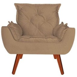 Namoradeira + 2 Poltronas Opala Suede Bege - 3