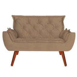 Namoradeira + 2 Poltronas Opala Suede Bege - 2