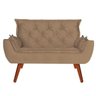 Namoradeira + 2 Poltronas Opala Suede Bege - 2