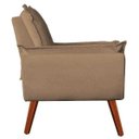 Ver imagem 4 de Namoradeira + 2 Poltronas Opala Suede Bege