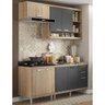 Cozinha Compacta Completa Multimóveis com 4 peças Sicília 5810 Argila/Grafite - 1