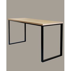 Mesa de Mdf com Pés em Metalon - Tamanho Plus Size - Preto - Mobília Express