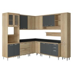 Cozinha Completa Multimóveis com 10 peças Sicília 5803 Argila/Grafite - 2