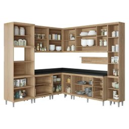 Cozinha Completa Multimóveis com 10 peças Sicília 5803 Argila/Grafite - 5