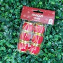 Ver imagem 4 de Kit 18 Mini Enfeites Natal Tambor e Botinha Instrumento Veludo Vermelho e Dourado 3cm - Magizi