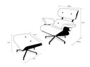 Ver imagem 3 de Poltrona de Couro com Puff Charles Eames - Branco