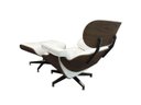 Ver imagem 2 de Poltrona de Couro com Puff Charles Eames - Branco