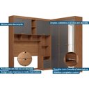 Ver imagem 2 de Guarda Roupa Casal 7 Portas e 4 Gavetas C/ Espelho Lugano Jatoba/grafitte - Santos Andirá
