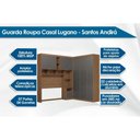 Ver imagem 3 de Guarda Roupa Casal 7 Portas e 4 Gavetas C/ Espelho Lugano Jatoba/grafitte - Santos Andirá