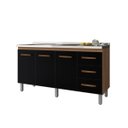 Ver imagem 3 de Balcão para Pia 1,50 Diana - Savana/preto