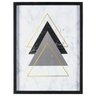 Quadro Decorativo Trio Triângulo para Sala Quarto Escritório em Vidro com Moldura Preta em MDF - 4
