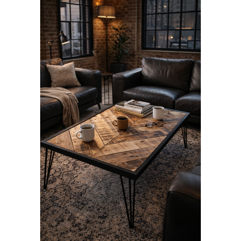 Mesa de Centro Estilo Industrial & Rústica