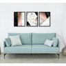 Quadro Decorativo Trio para Sala Quarto Escritório em Vidro com Moldura em MDF Good Vibes Only - 2