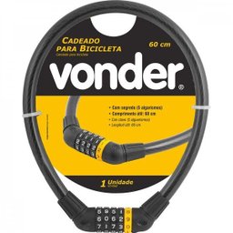 Cadeado com segredo para bicicleta 60 cm Vonder - 2
