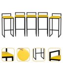 Ver imagem 1 de Kit 5 Banqueta Quadrada Preta para Balcão Ilha Cozinha Gourmet Bancada Piscina Bares Àrea de Lazer