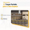 Ver imagem 3 de Kit 5 Banqueta Quadrada Preta para Balcão Ilha Cozinha Gourmet Bancada Piscina Bares Àrea de Lazer