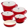 Jogo de Panelas Cerâmica 5 Peças Caçarola 20 24 28 32cm Frigideira Cabo Destacável 24cm Le Cook - 1