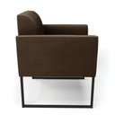 Ver imagem 4 de Kit 2 Poltronas Base Industrial Preto Marisa Suede Marrom D03 - D'Rossi