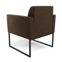 Ver imagem 5 de Kit 2 Poltronas Base Industrial Preto Marisa Suede Marrom D03 - D'Rossi