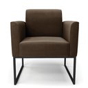 Ver imagem 3 de Kit 2 Poltronas Base Industrial Preto Marisa Suede Marrom D03 - D'Rossi