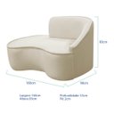 Ver imagem 5 de Kit Divã Recamier Orgânico Marrocos 160cm Lado Esquerdo e 2 Poltronas Amore Bouclé