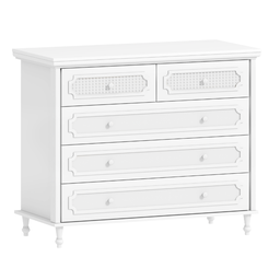 Cômoda para Quarto Infantil Branca com 5 Gavetas Linha Classic Branco Fosco Quater - 3