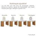 Ver imagem 7 de Penteadeira Glamour 1 Gaveta com Espelho e Led Branco/freijó - Artany Móveis