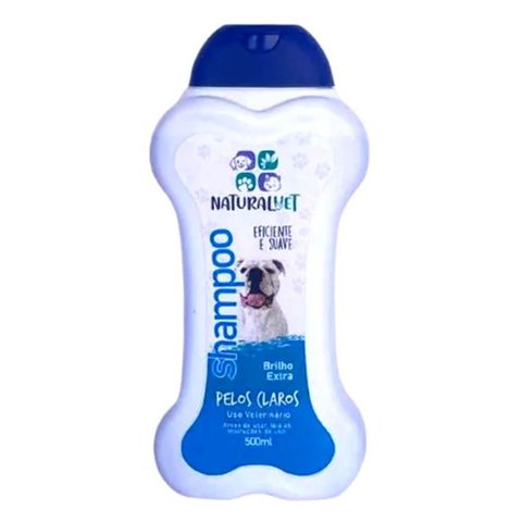 Shampoo Pet Naturalvet Pelos Claros Eficiente e Suave 500ml