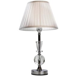 Abajur Cristal Vidro Toque Mesa Decoração para Sala Quarto com Cúpula Drapeada 50cm Ref. 834 - 1