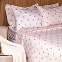Ver imagem 5 de Cobre Leito Basic Casal Padrão 3 Peças Tulipa Rosa
